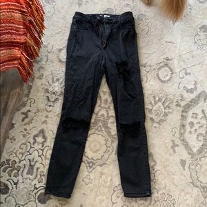 A&F size 4 jeggings distressed high rise